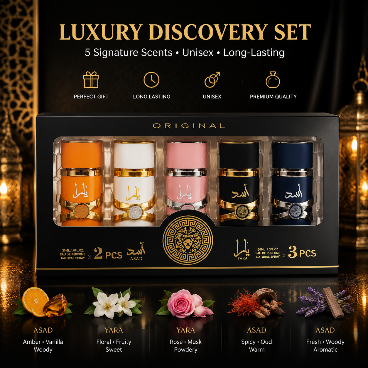 Perfume Set 5pcs Asad Yara 30m – Yara Perfume Fragrance Bewertung und Preis