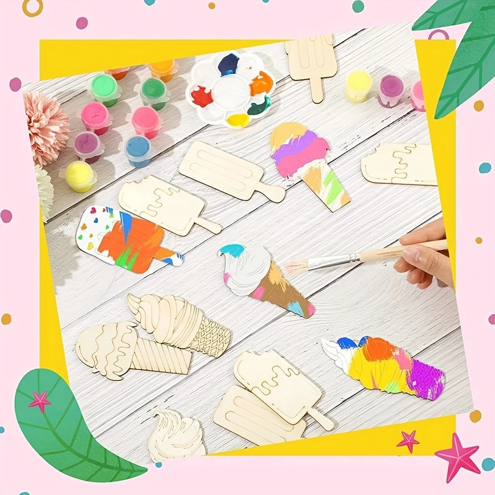6/30pcs Ice Cream Wood Cutouts – Oud Wood Chip Bewertung und Preis