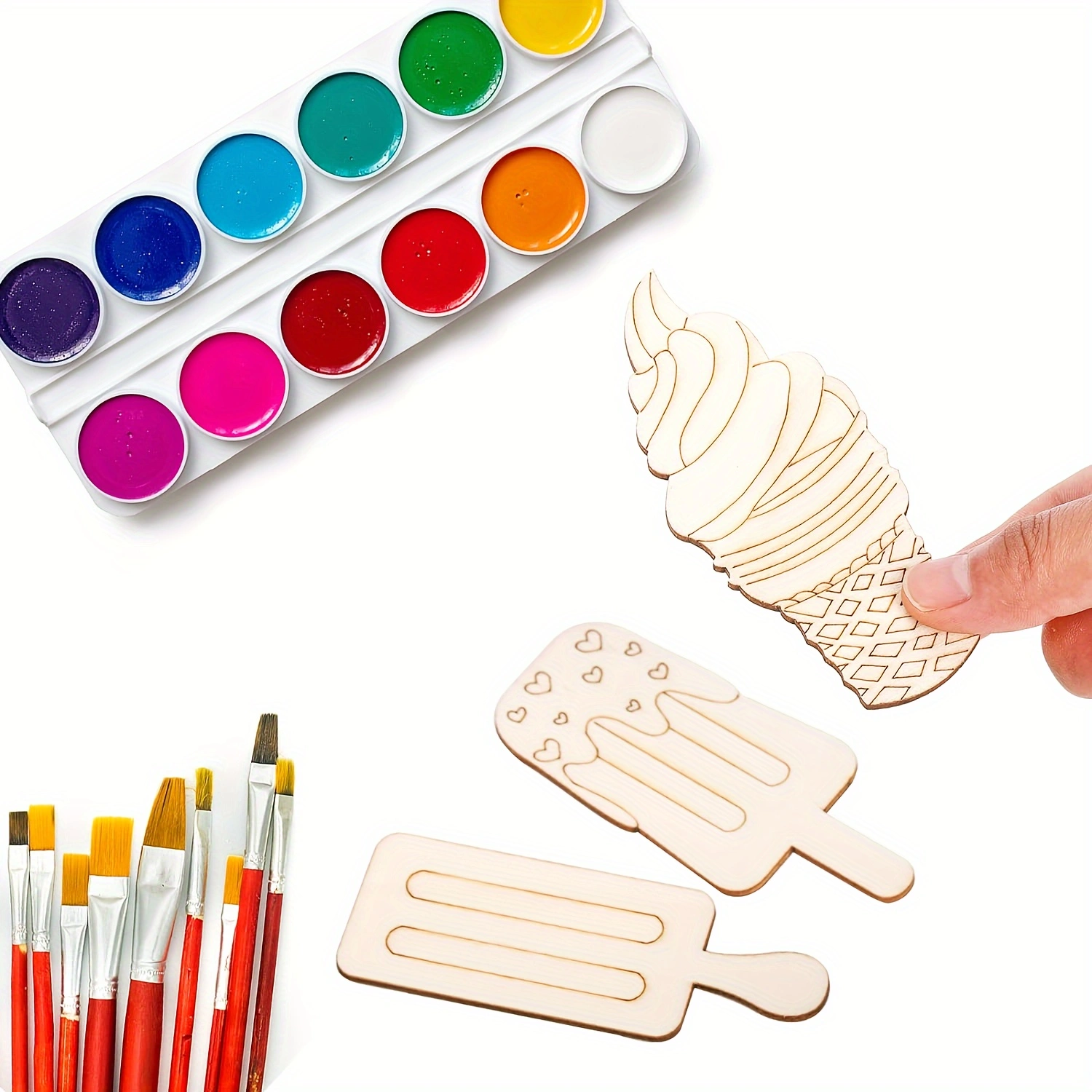 6/30pcs Ice Cream Wood Cutouts – Oud Wood Chip Bewertung und Preis