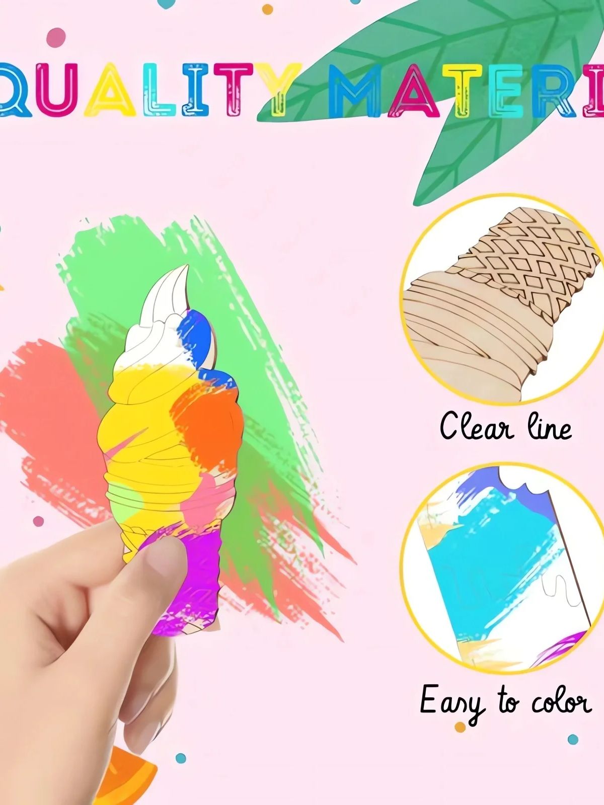 6/30pcs Ice Cream Wood Cutouts – Oud Wood Chip Bewertung und Preis