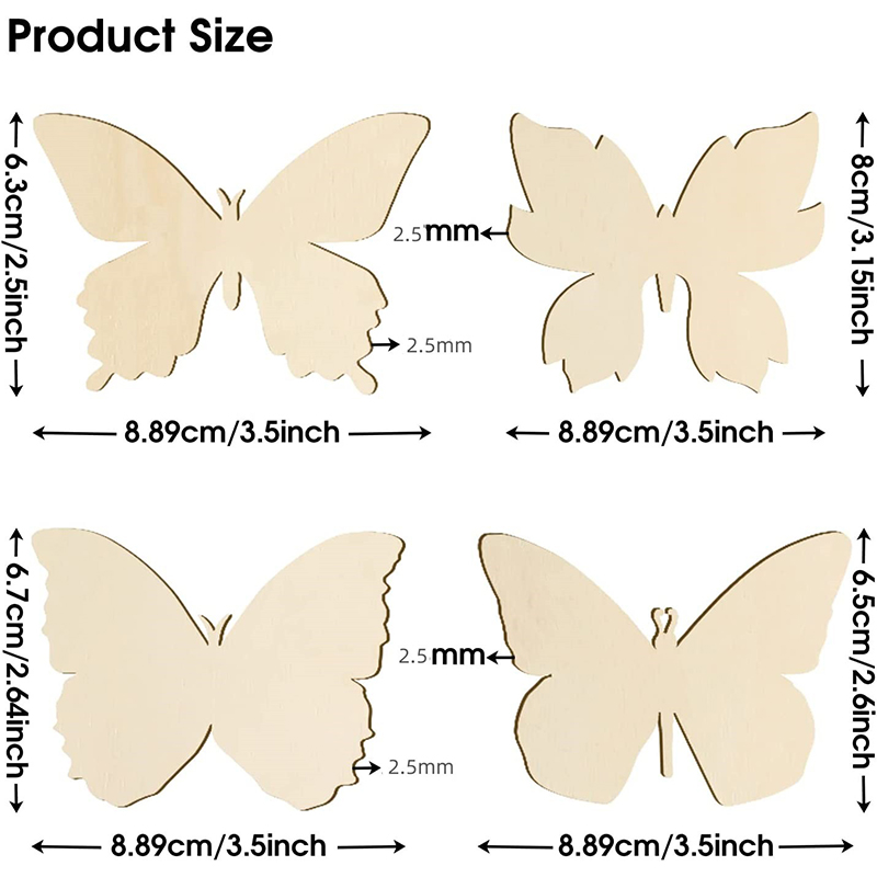 10pcs Wooden Butterfly Blank W – Oud Wood Chip Bewertung und Preis