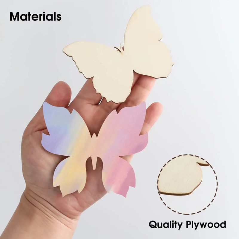 10pcs Wooden Butterfly Blank W – Oud Wood Chip Bewertung und Preis