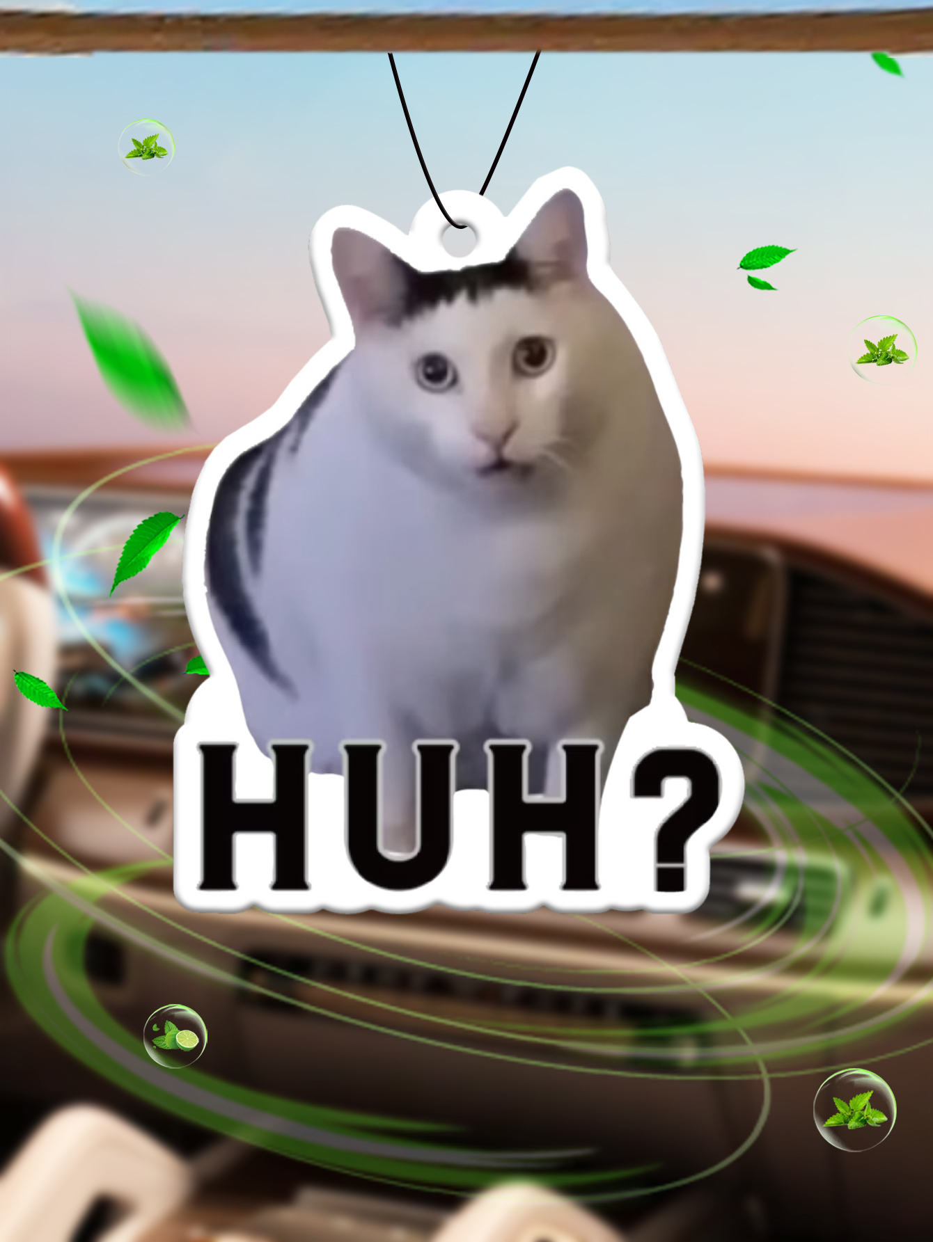 Huh? Cute White Cat Emoji Car  – Perfume Fragrance Emoji Bewertung und Preis