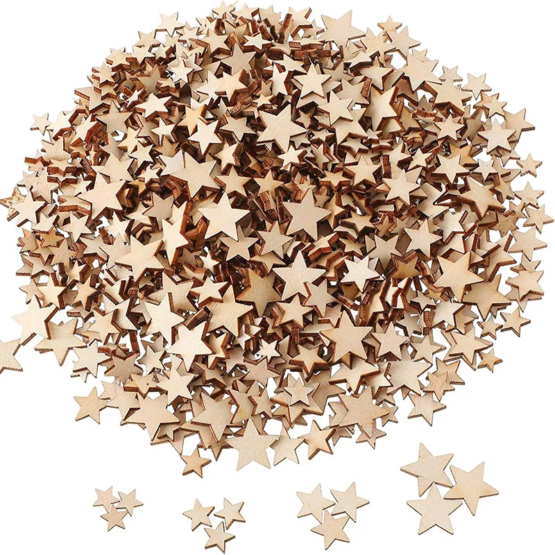 100-500Pcs Mini Wooden Stars B – Oud Wood Chip Bewertung und Preis