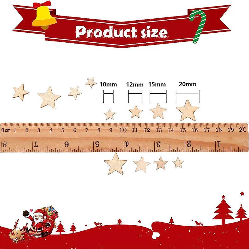 100-500Pcs Mini Wooden Stars B – Oud Wood Chip Bewertung und Preis
