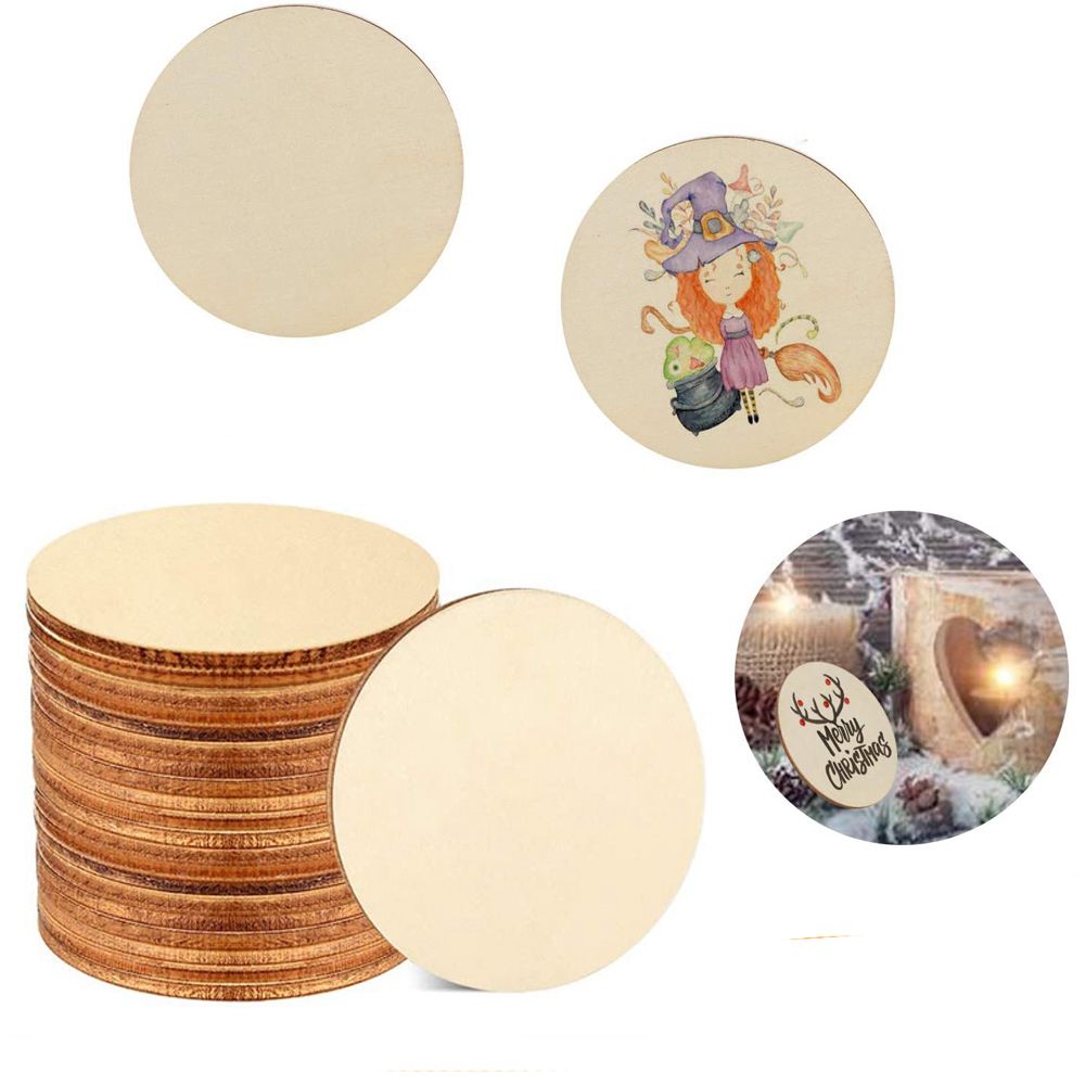 5-100Pcs Unfinished Round Wood – Oud Wood Chip Bewertung und Preis