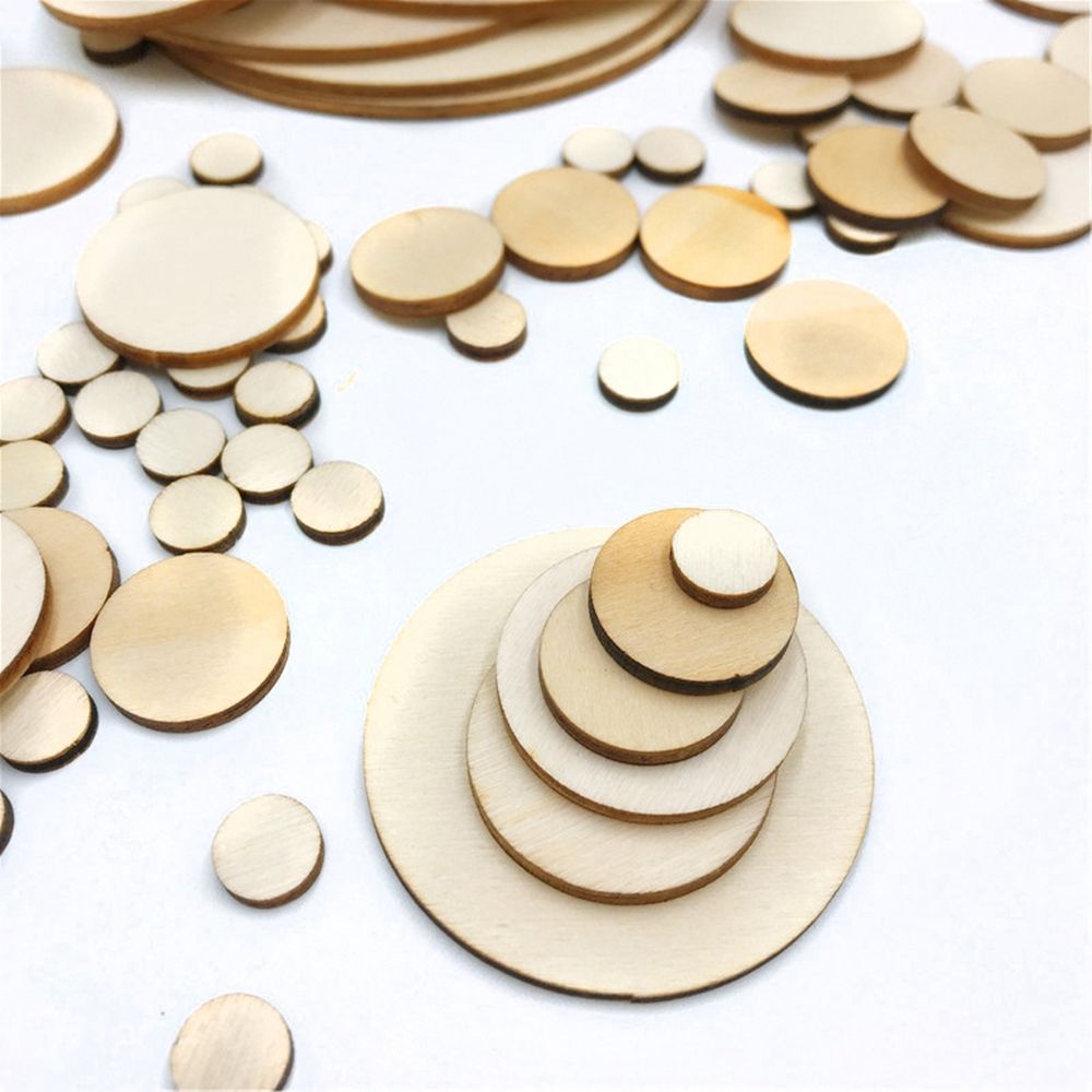 5-100Pcs Unfinished Round Wood – Oud Wood Chip Bewertung und Preis