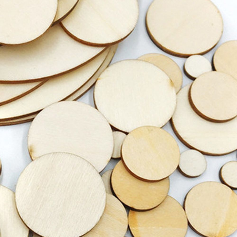 5-100Pcs Unfinished Round Wood – Oud Wood Chip Bewertung und Preis